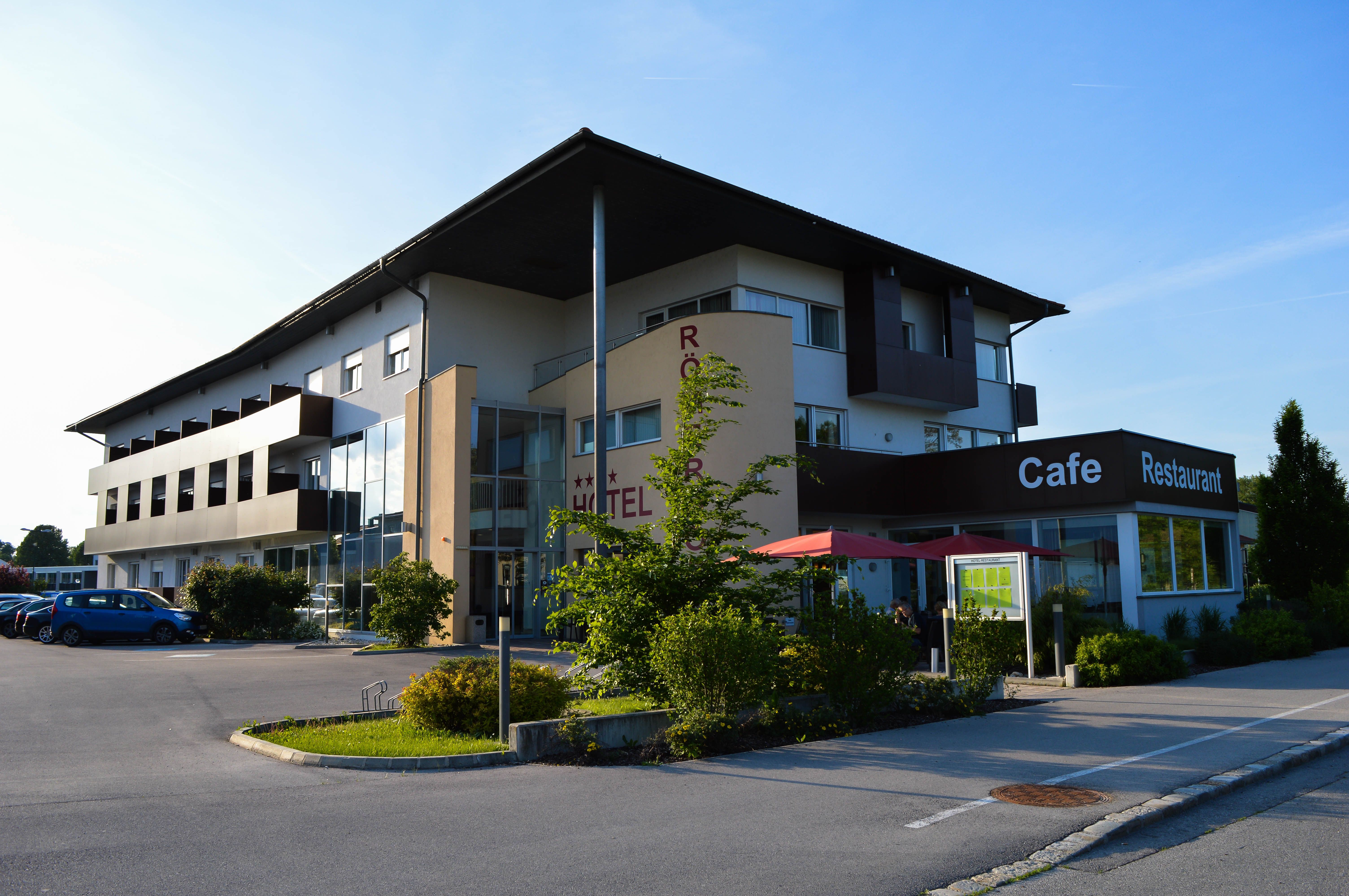 Exterior view of the hotel with nice weather