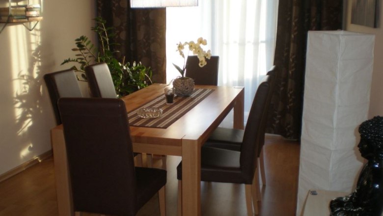Table with chairs in the living room