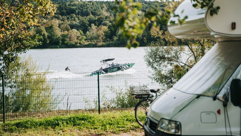 Pitch with a view of the Danube, &copy; Marbach Camping