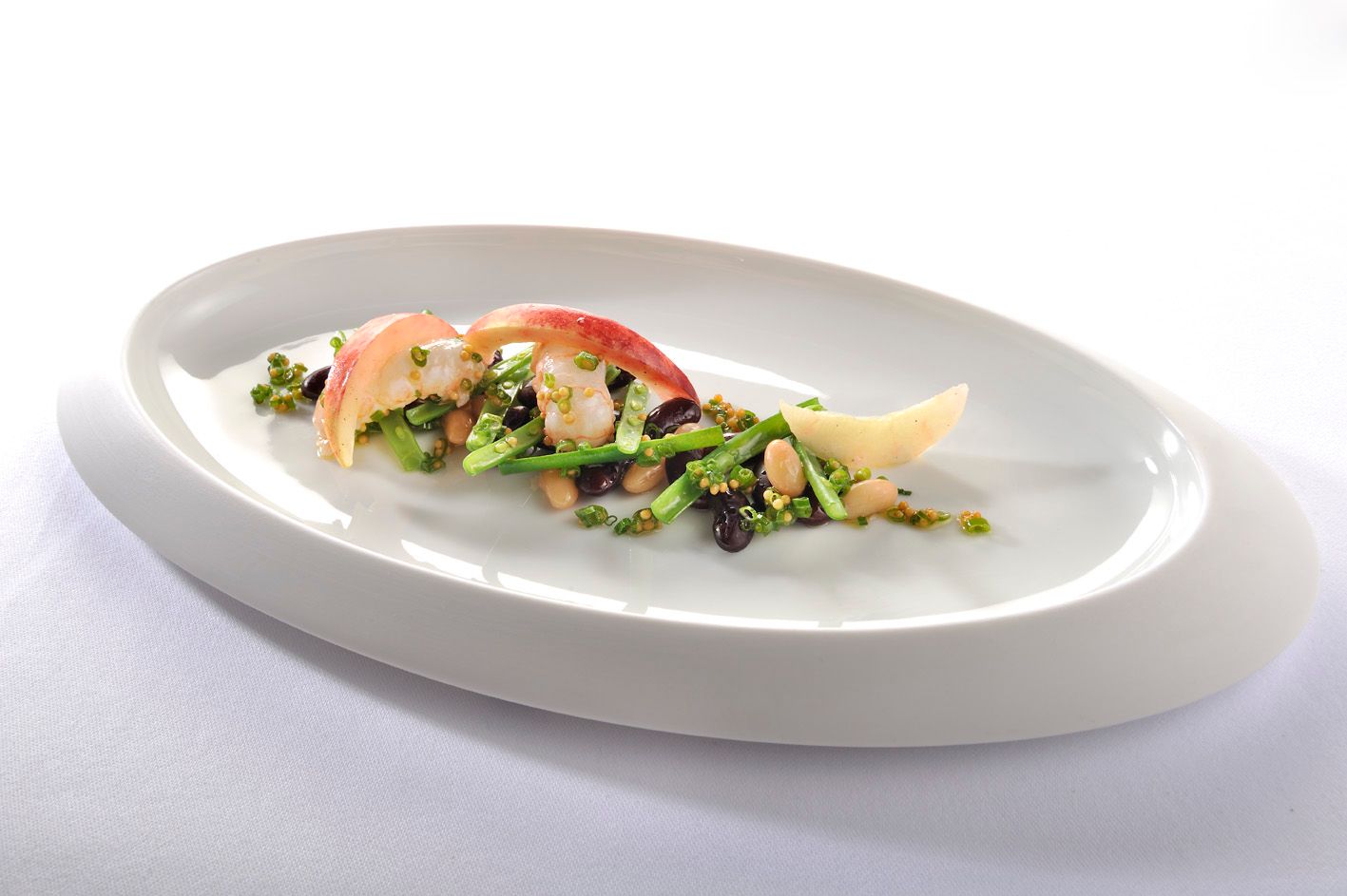 Bean salad Langostinos