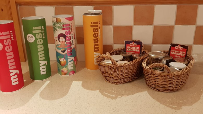 Muesli corner at breakfast, © Gasthof Stiegenwirt