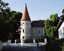 Fels am Wagram Castle with tower and trees in the foreground.