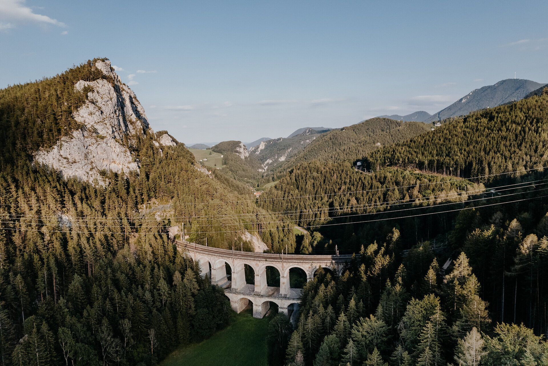 View of a Semmering Railway viaduct