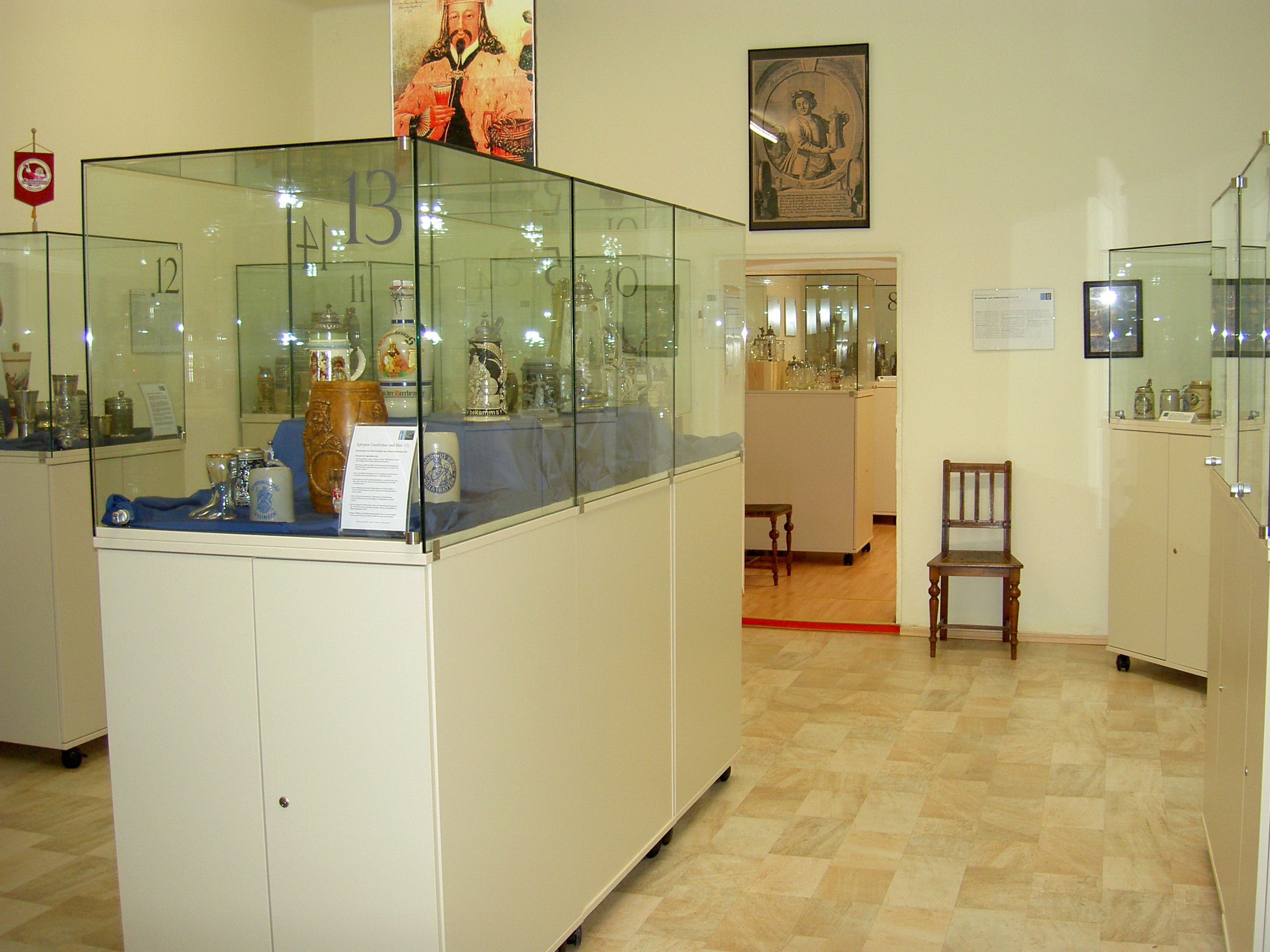 Museum of historical beer mugs