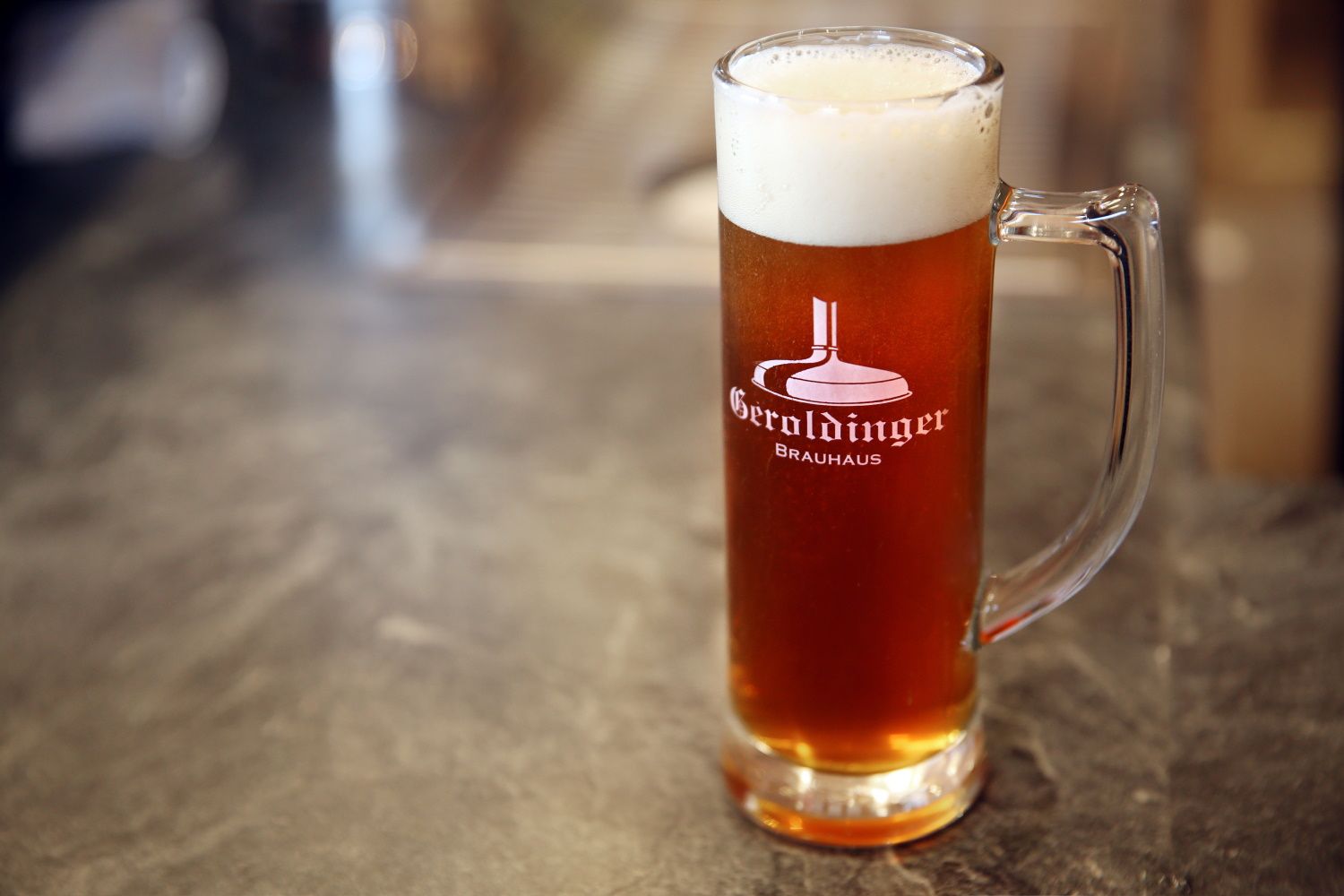 freshly tapped beer