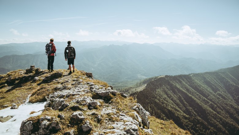 Arrived at the 2nd summit of the tour: Dürrenstein., © Niederösterreich Werbung/Max Mauthner