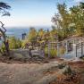 Viewing platform on the Mandelstein with a view of the landscape.