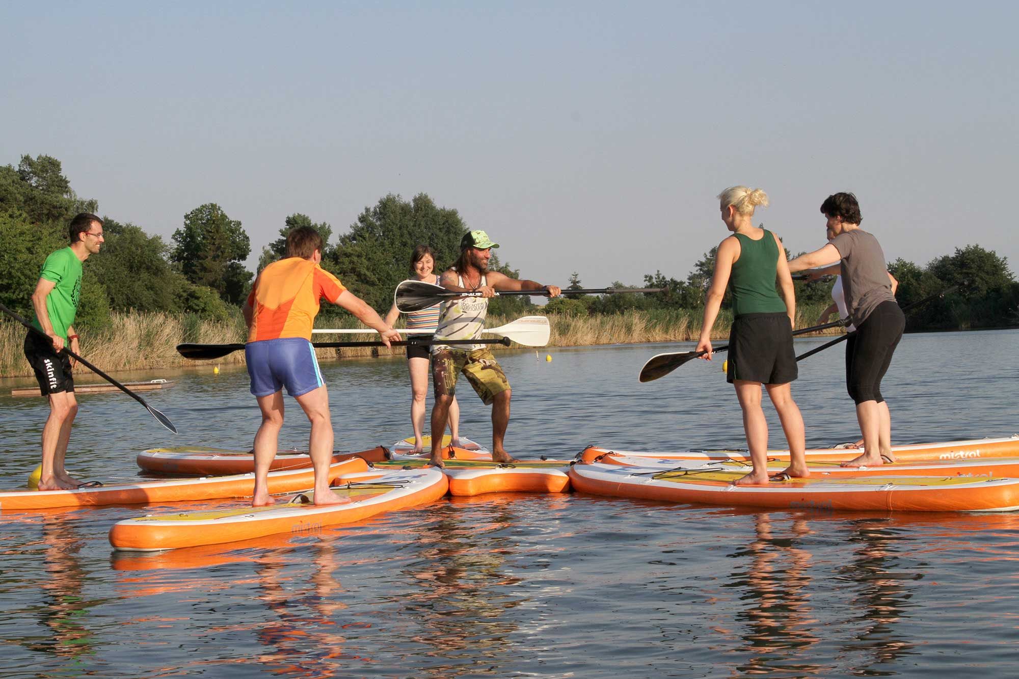Stand up paddling on Lake Edlersee