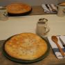 Table laid with bread, jugs and cutlery at Rosenburg Castle.