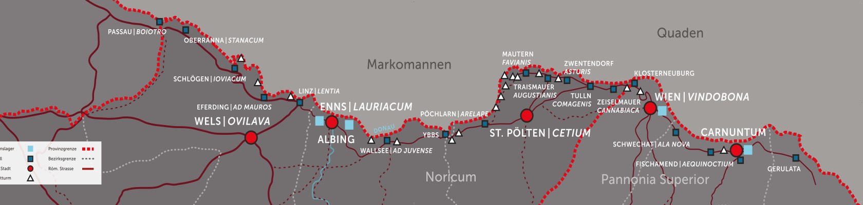 Map of Danube Limes