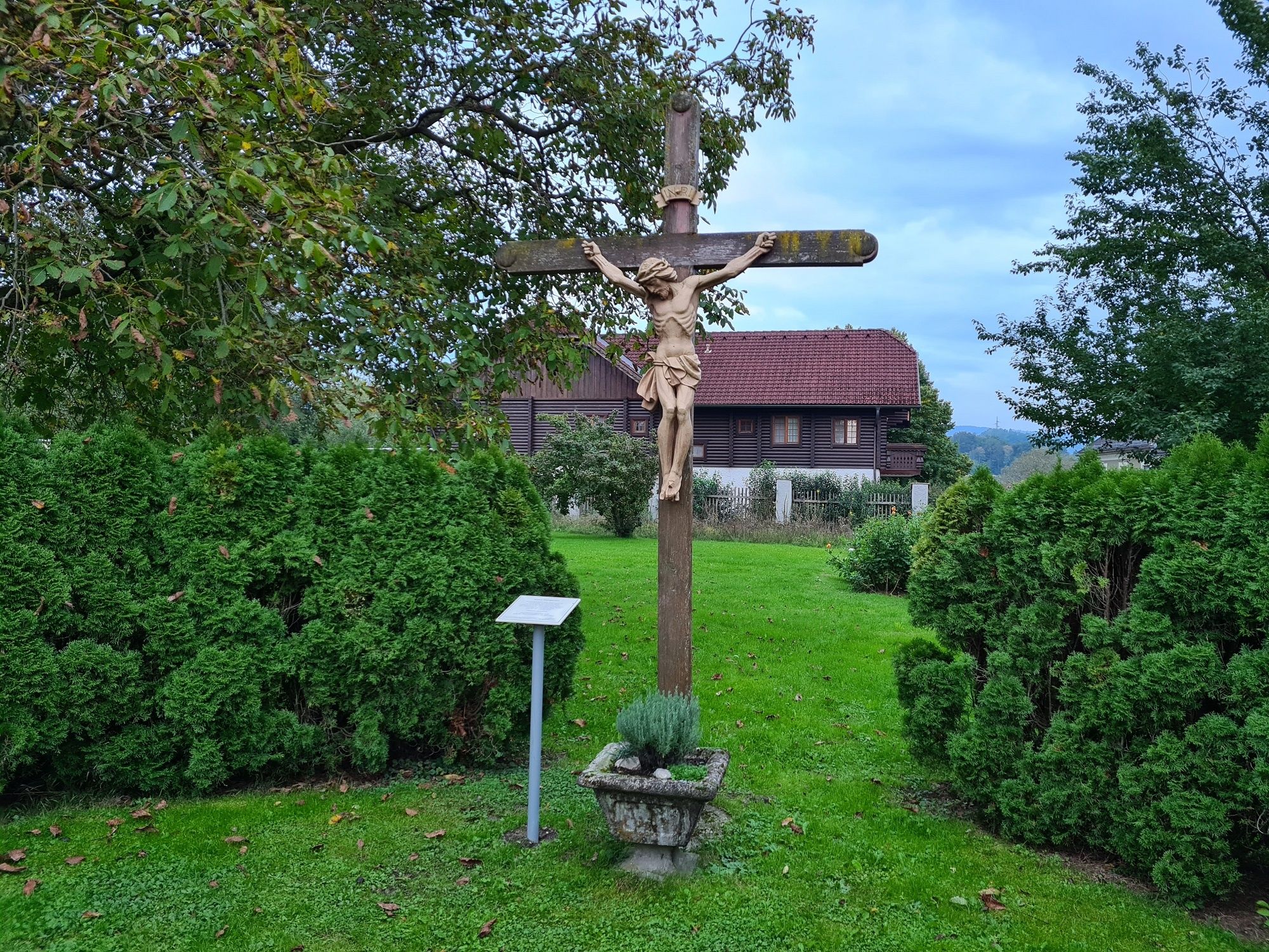 Cross in the parish garden