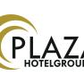 Logo of the Plaza Hotelgroup with golden semicircles and black text.