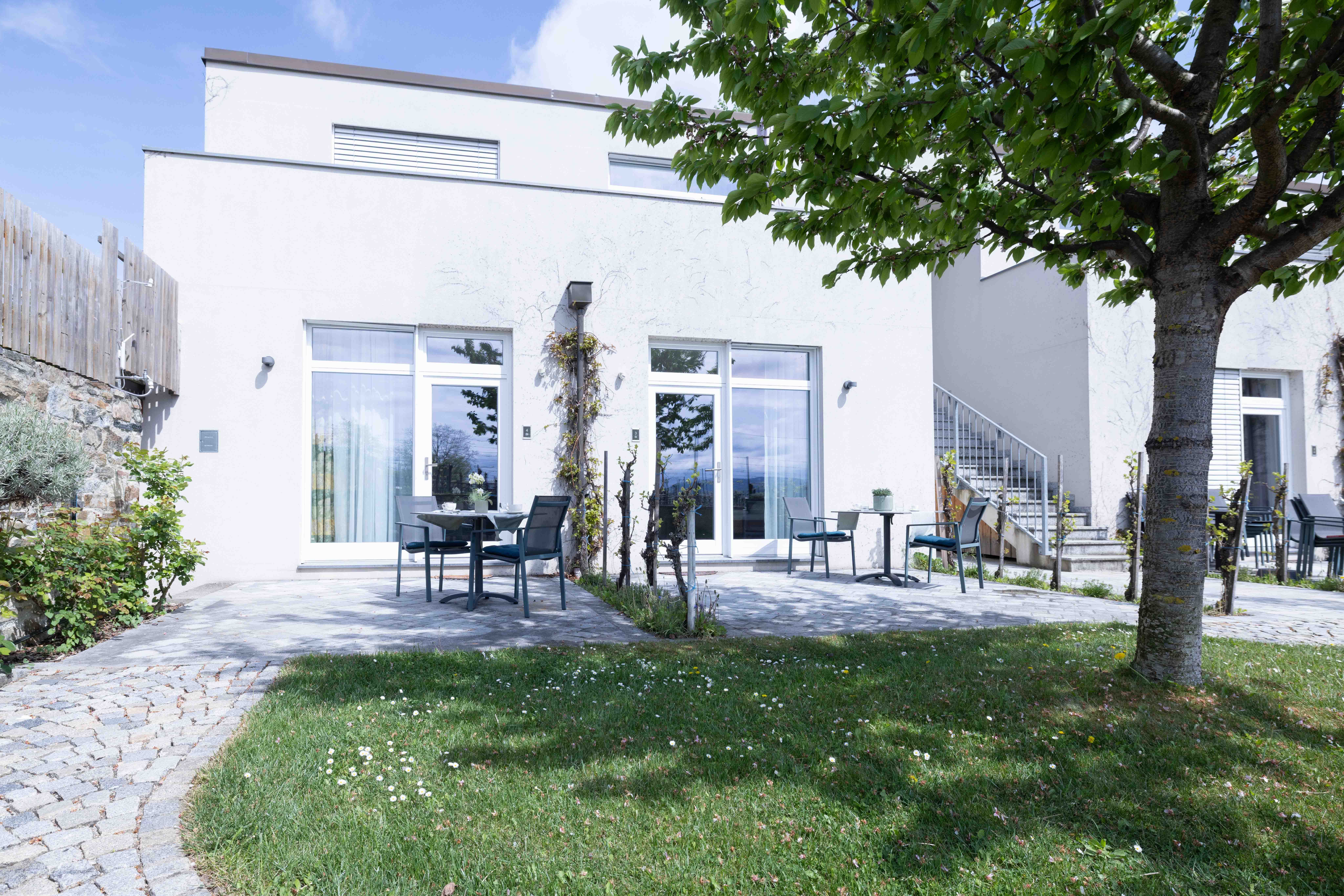 View of terrace and room from outside