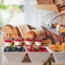 Bread, fruit, yogurt - breakfast buffet at HEINhotel vienna airport