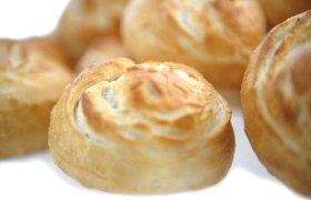 Close-up of Wachauer Laberl, an Austrian pastry.