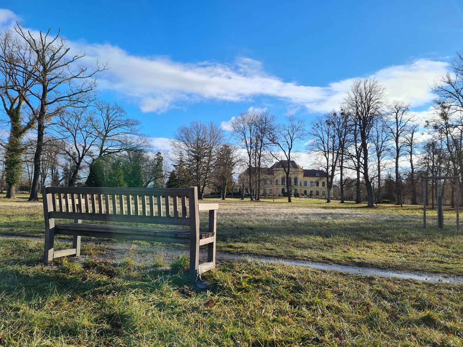 Eckartsau Castle Park in winter