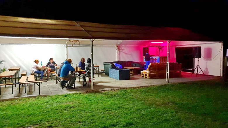 Community tent in summer, &copy; David Gregorik