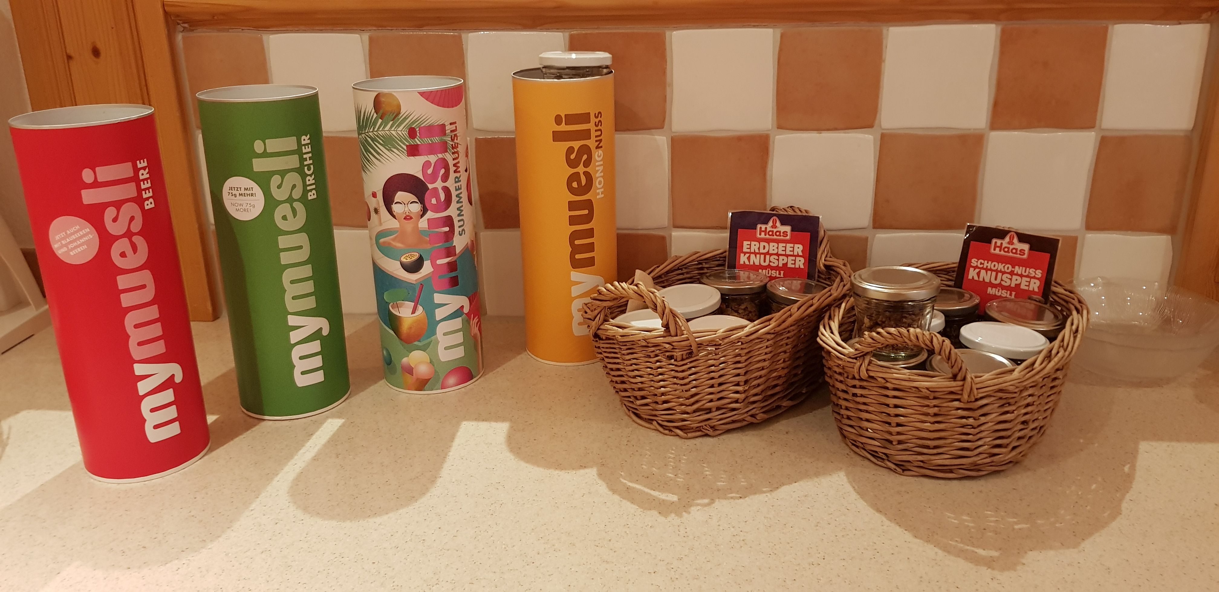 Muesli corner at breakfast