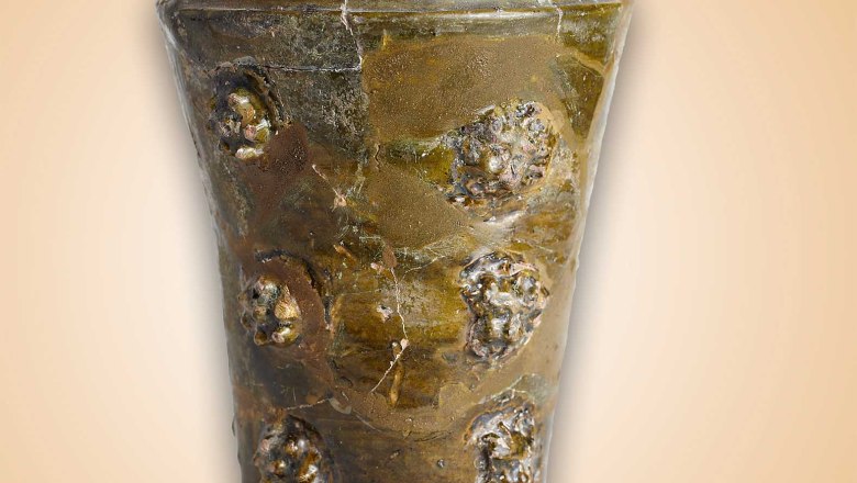 So-called lion cup from the late Middle Ages from Sachsendorf Castle, &copy; Ableidinger Krahuletz Museum