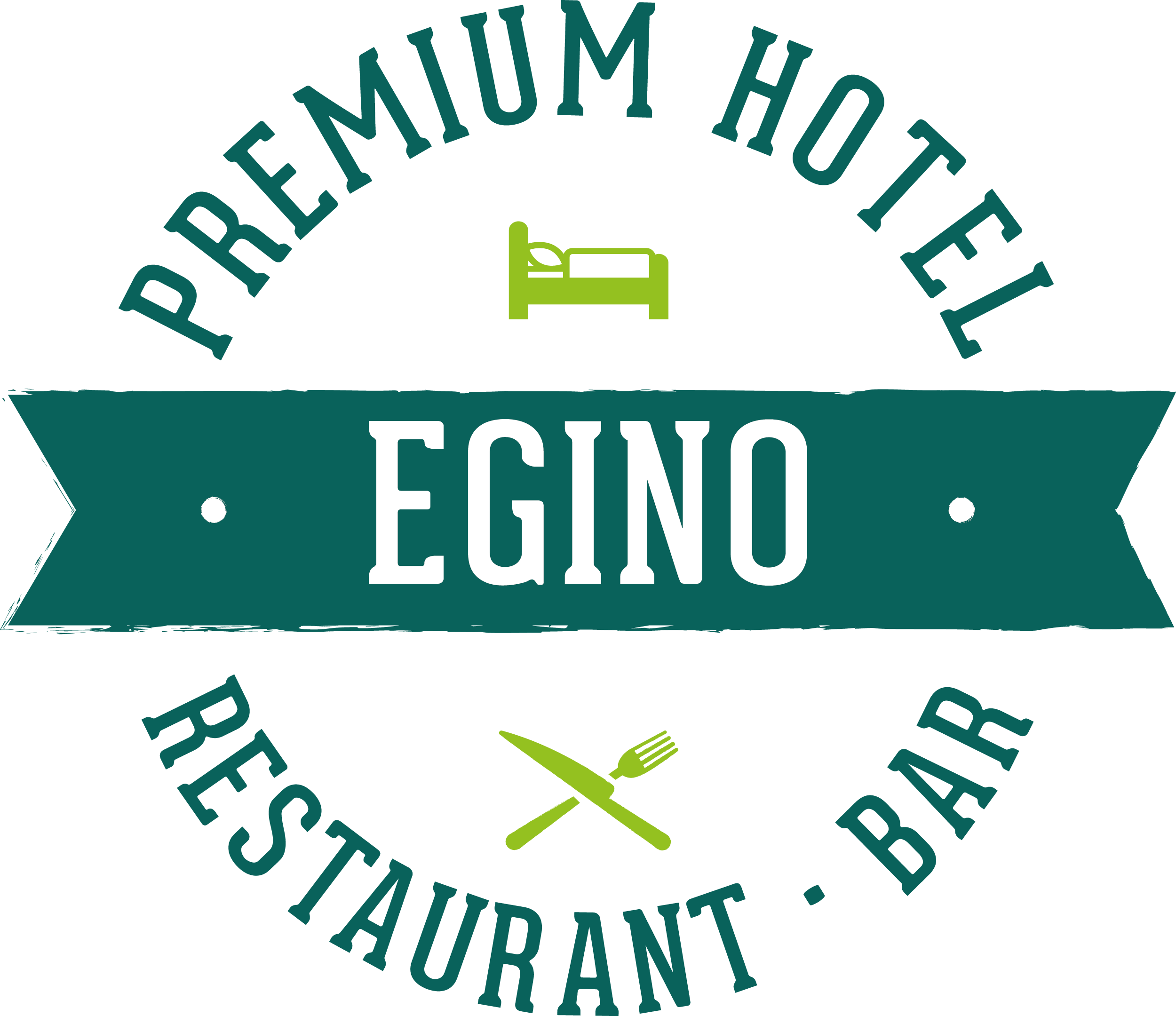 Logo of the EGINO Premium Hotel with restaurant and bar.