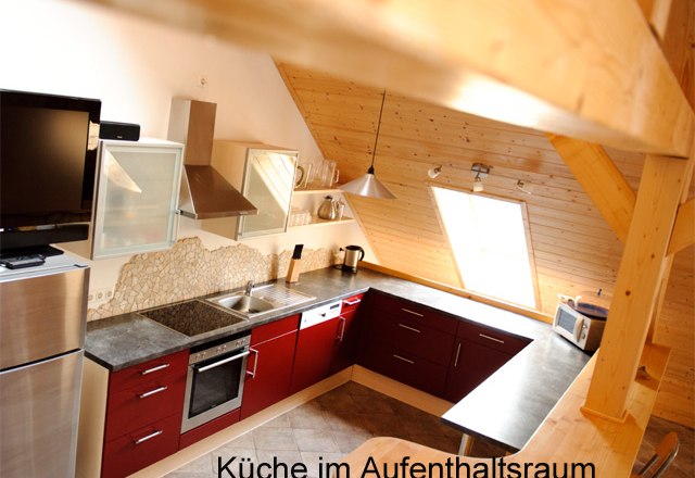 Kitchen with lounge Ferienstadl Hammerau, © zVg