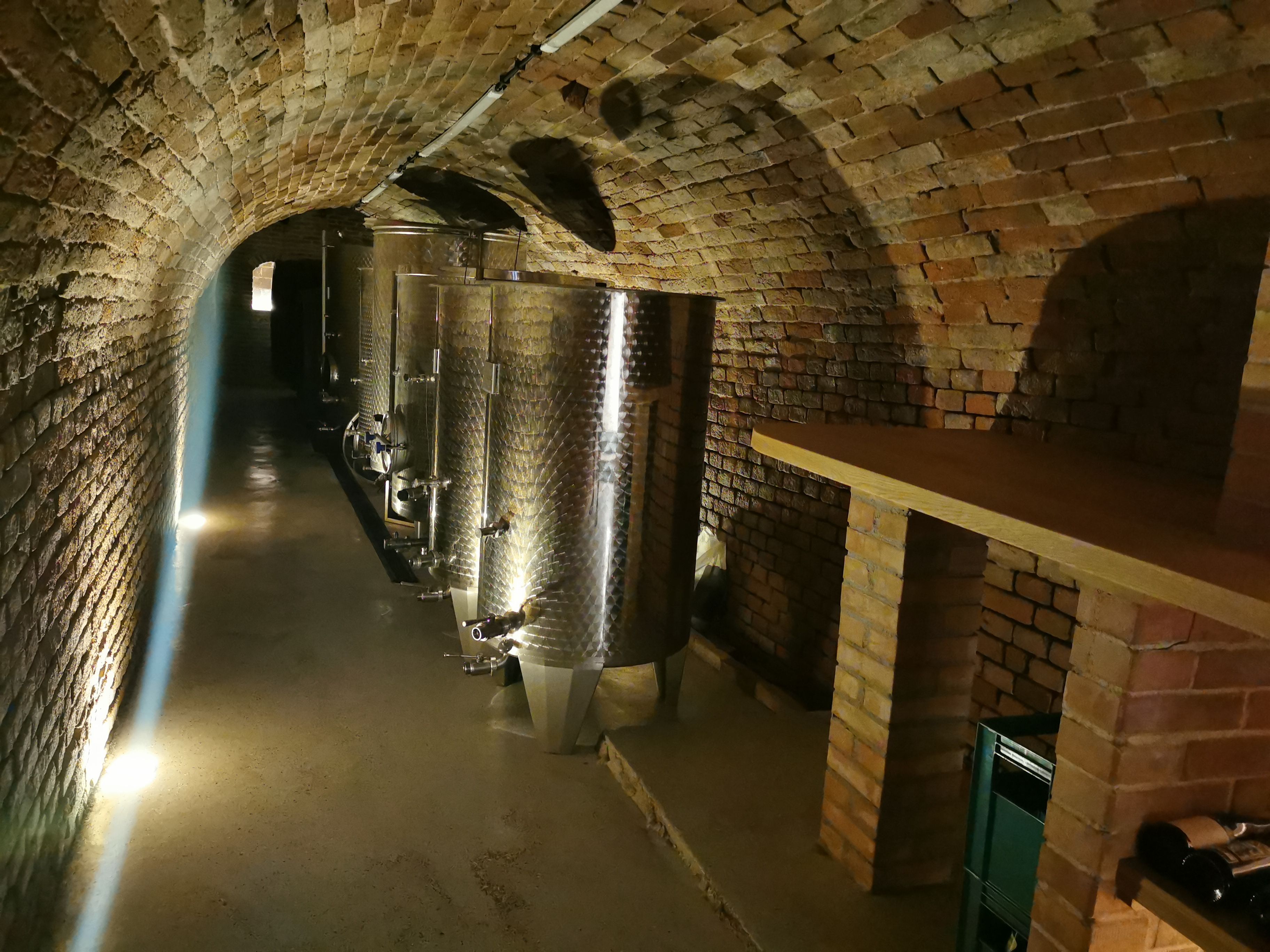 Cellar pipe with tanks