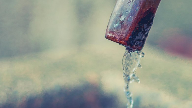 Close-up of a drinking fountain with running water.