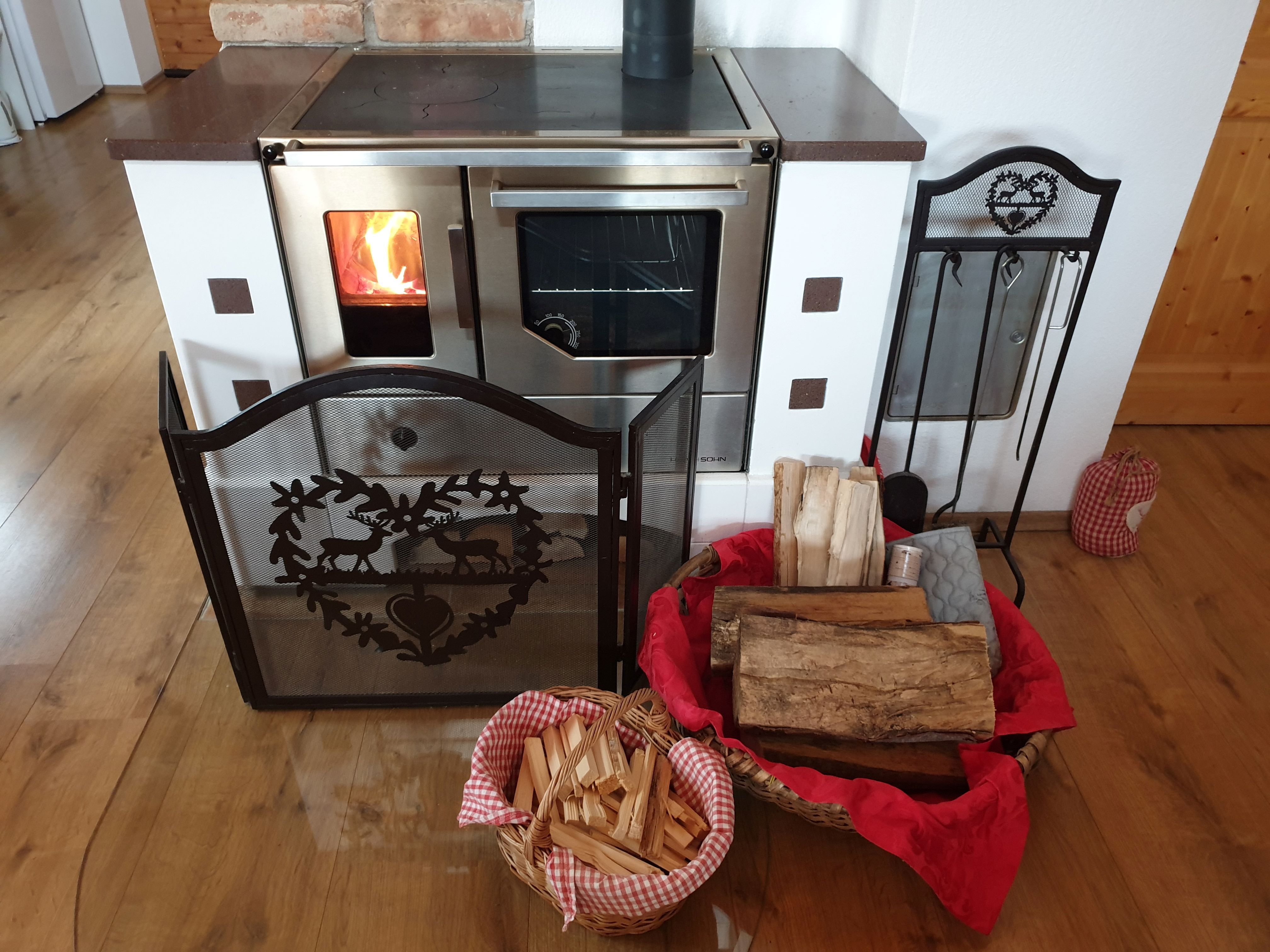Wood stove living room