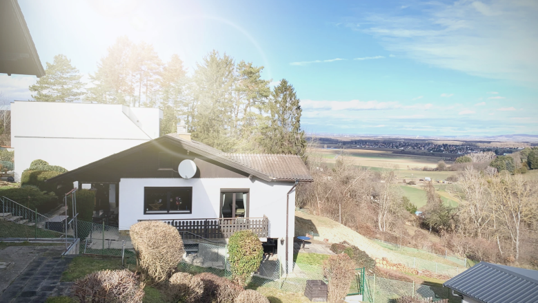 House on the mountain with a view of the Tullnerfeld