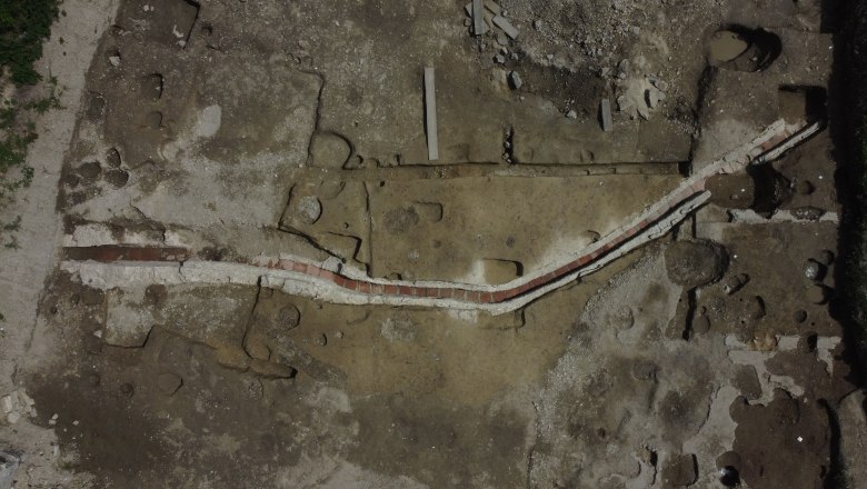 Excavated Roman canal at an archaeological dig in Mautern, © ASINOE GmbH