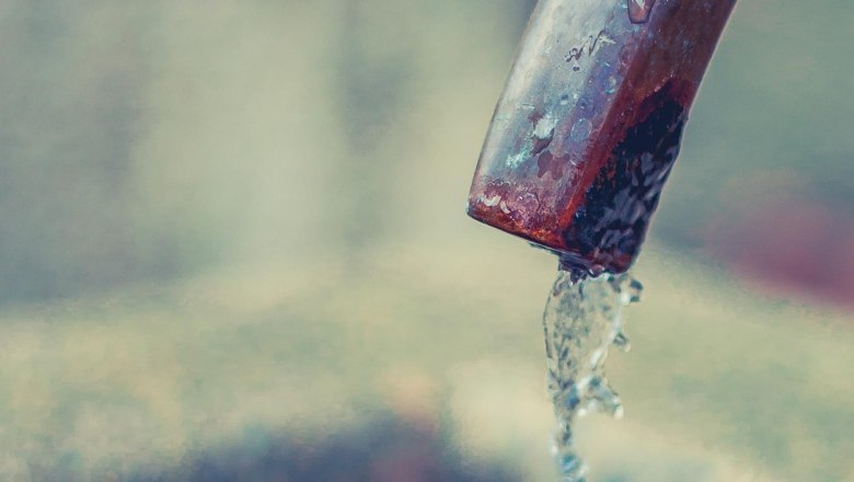 Close-up of a drinking fountain with running water.