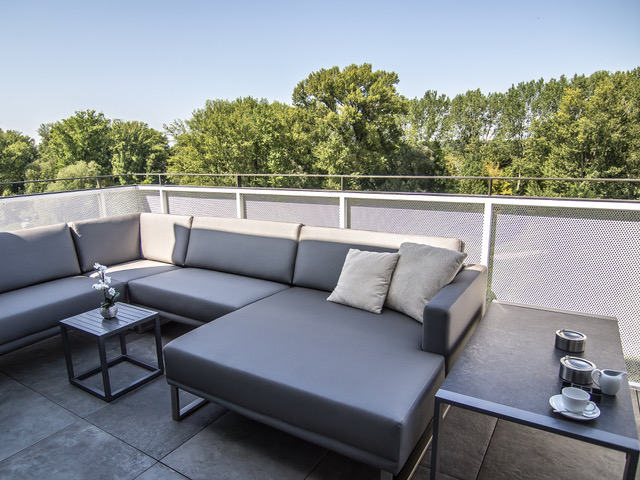 View of the Tullner Au from the terrace 