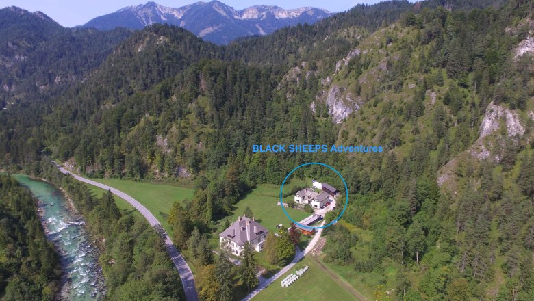 Location of the Black Sheeps Adventures rafting guesthouse, &copy; David Gregorik