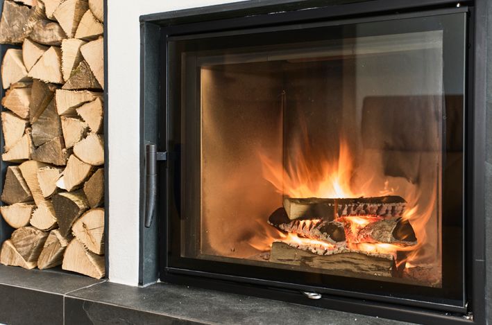 Vacation apartment open fire