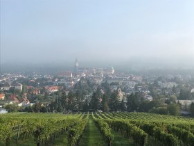 Blick auf die Riedenlandschaft und das Stift Klosterneuburg, &copy; Wienerwald