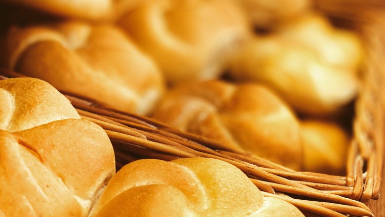 Bread rolls in a bread basket