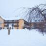 Wintery Waldviertel farm covered in snow.