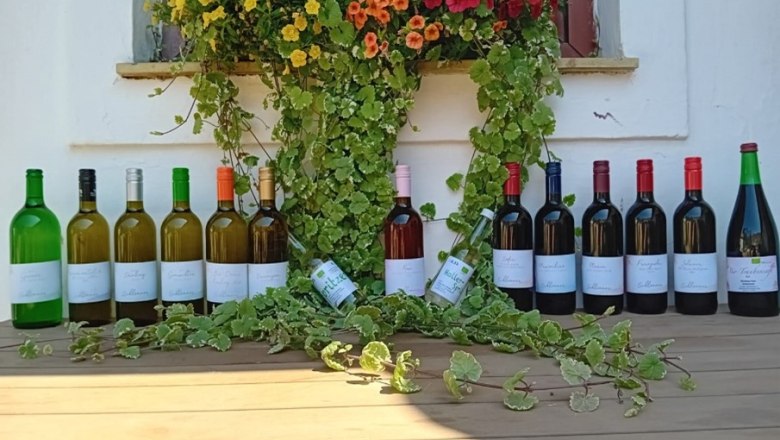 Wine bottles, &copy; Bio Weinbau Schlemmer