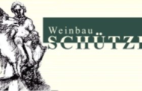 Logo of Weinbau Sch&uuml;tzl with a sculpture and text.