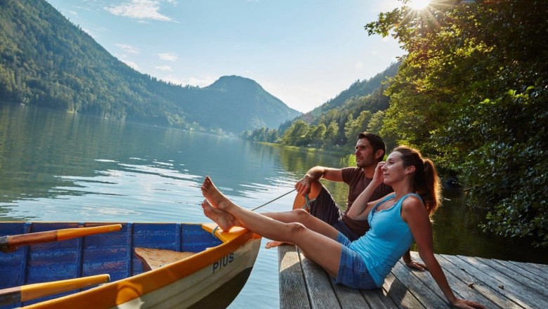 Relaxing at Lake Lunz, © Niederösterreich Werbung/Michael Liebert
