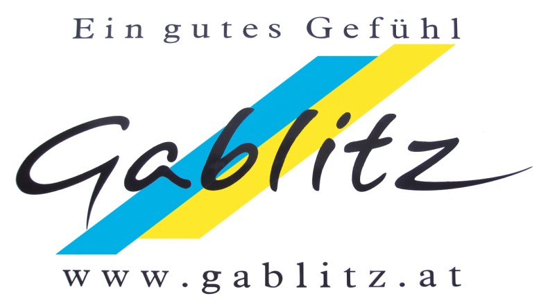 Logo of Gablitz with the slogan 'A good feeling'.