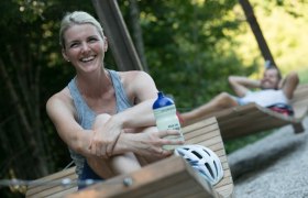 Rest area on the Ybbstal cycle path, &copy; Mostviertel