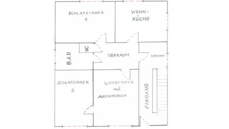 Grundriss der Ferienwohnung Sonne, © Edeltraud Röcklinger