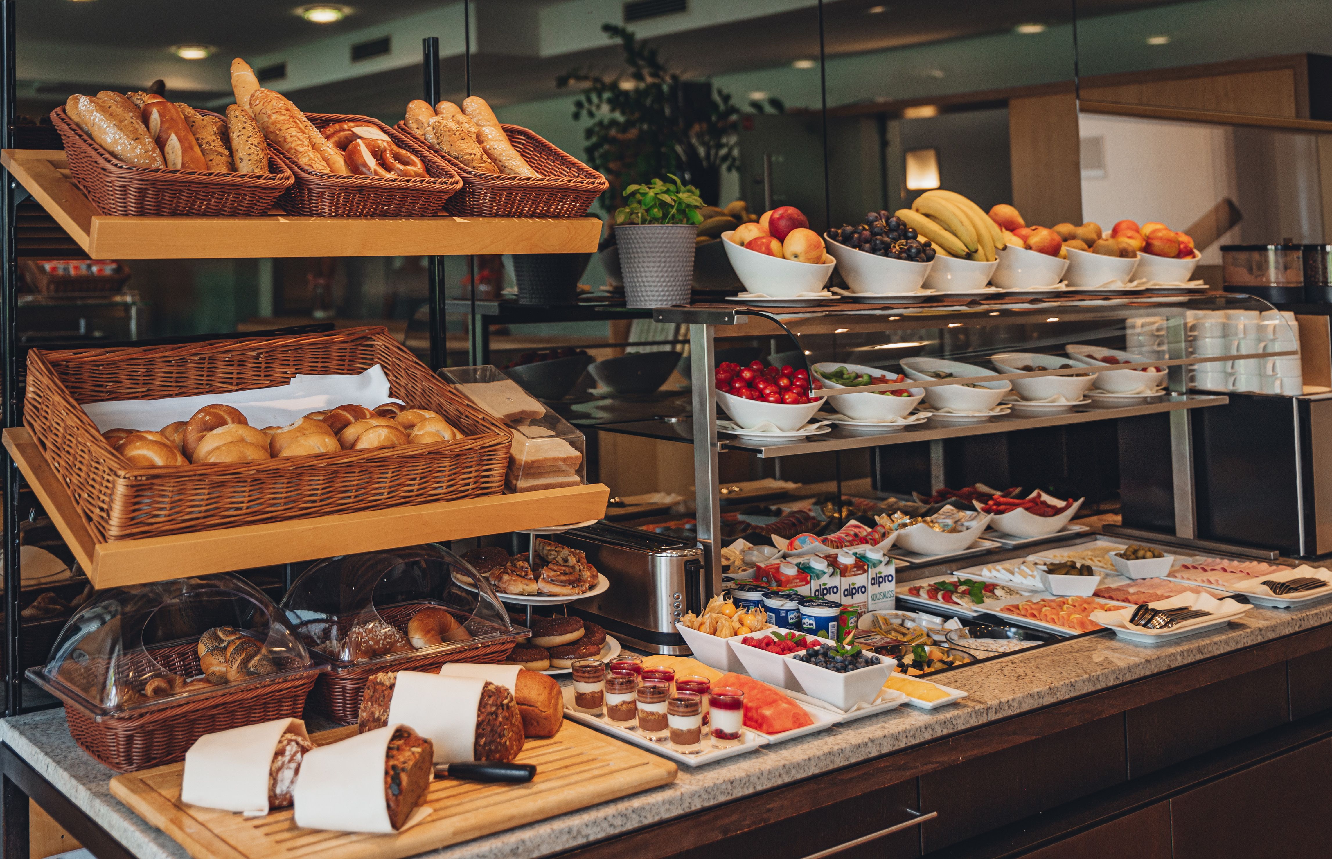 Breakfast buffet at HEINhotel vienna airport