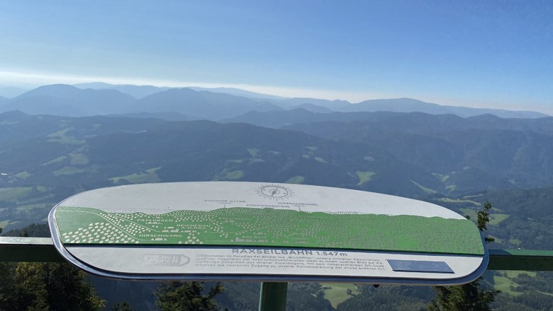 Blickplatz beim Raxalpen Berggasthof, © Wiener Alpen