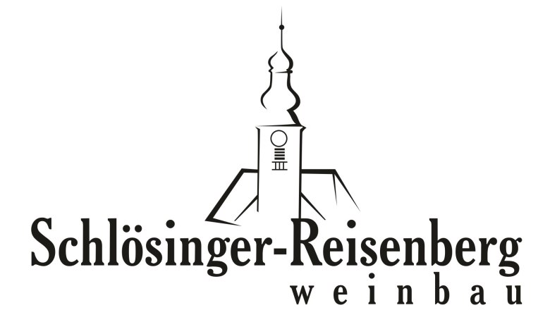 Logo of Schl&ouml;singer-Reisenberg Weinbau with stylized tower.