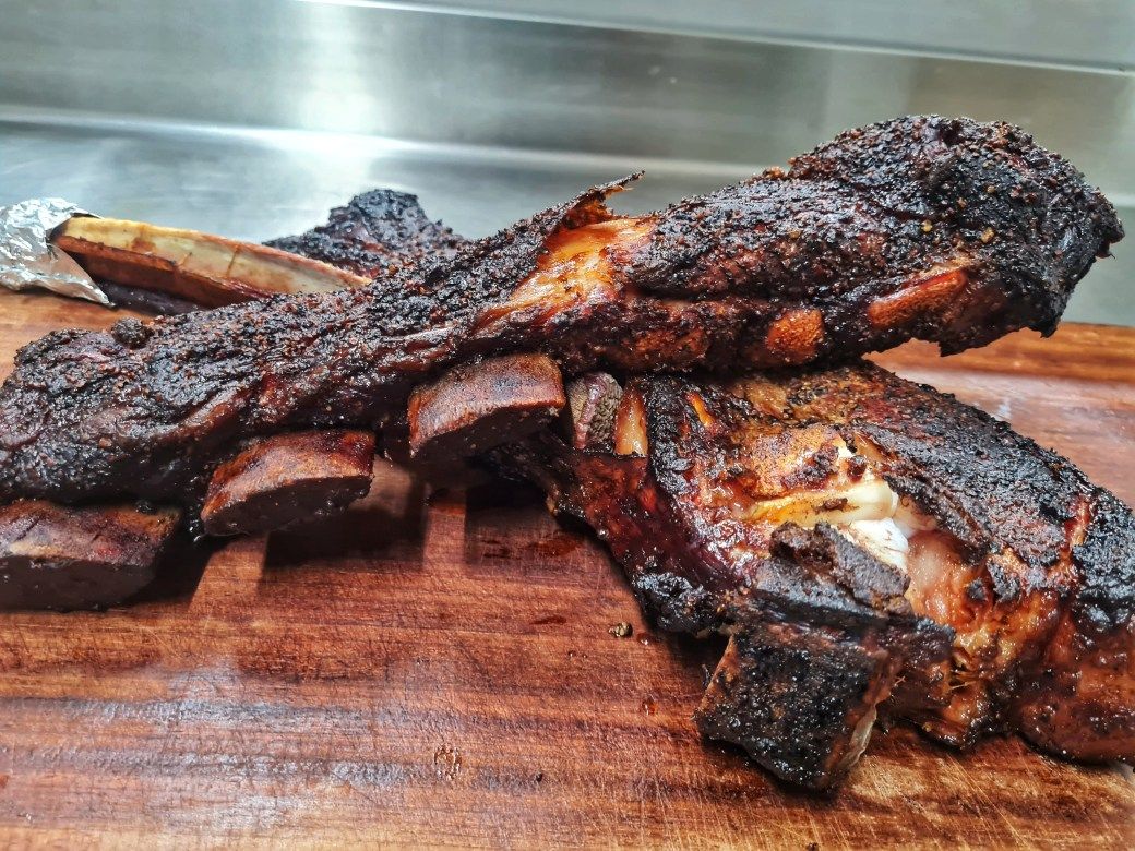 Prepared grilled ribs from the DaSmoker