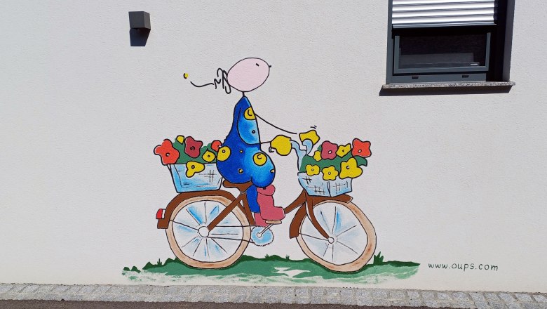 A dear greeting to our cyclists..., &copy; Martina Bachzelt