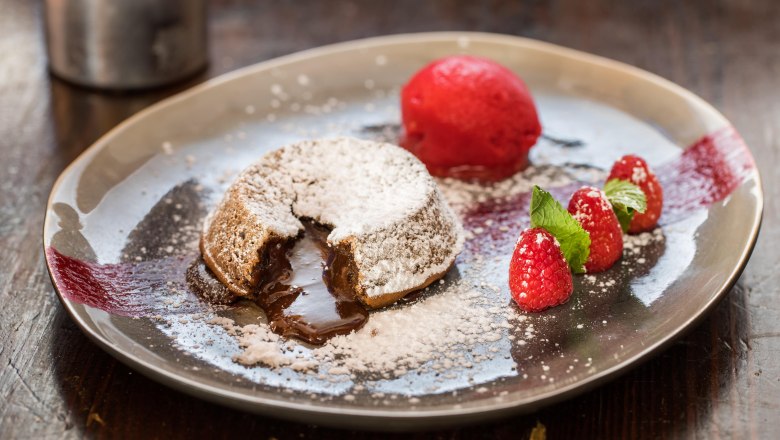 Restaurant am Sachsengang - Liquid chocolate tartlet, © © Hotel Am Sachsengang