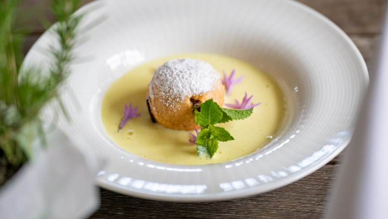 Dining in the herb garden restaurant